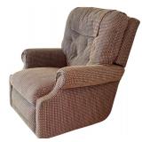 LL - Upholstered Swivel Recliner Armchair with Patterned Fabric