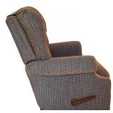 LL - Upholstered Swivel Recliner Armchair with Patterned Fabric