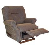 LL - Upholstered Swivel Recliner Armchair with Patterned Fabric