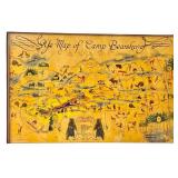 LL - Framed Vintage Wall Art - Ye Map of Camp Bearskin