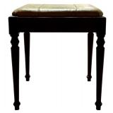 LL - Vintage Solid Wood Vintage Upholstered Stool