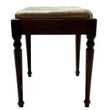 LL - Vintage Solid Wood Vintage Upholstered Stool