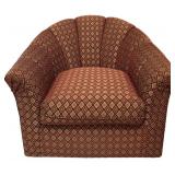 LL - Swivel Barrel Chair with Diamond Pattern Upholstery