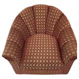 LL - Swivel Barrel Chair with Diamond Pattern Upholstery