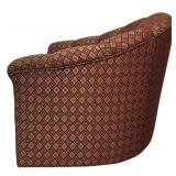 LL - Swivel Barrel Chair with Diamond Pattern Upholstery