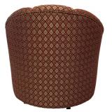 LL - Swivel Barrel Chair with Diamond Pattern Upholstery