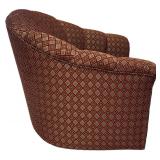 LL - Swivel Barrel Chair with Diamond Pattern Upholstery