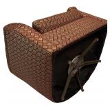 LL - Swivel Barrel Chair with Diamond Pattern Upholstery