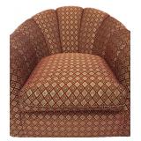 LL - Swivel Barrel Chair with Diamond Pattern Upholstery