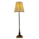 LL - Vintage Brass Floor Lamp with Cream Shade
