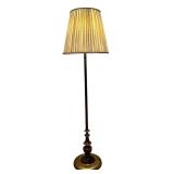 LL - Vintage Brass Floor Lamp with Cream Shade