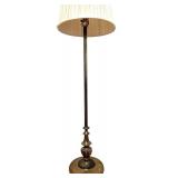 LL - Vintage Brass Floor Lamp with Cream Shade
