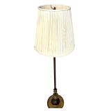 LL - Vintage Brass Floor Lamp with Cream Shade