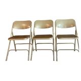 LL - Set of 3 Samsonite Metal Folding Chairs