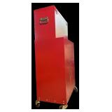 LL Vintage Stack-On Red Tool Chest with Assorted Hand Tools and Drawers