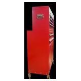 LL Vintage Stack-On Red Tool Chest with Assorted Hand Tools and Drawers