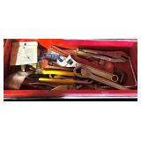 LL Vintage Stack-On Red Tool Chest with Assorted Hand Tools and Drawers