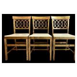 LL - Set of 3 Norquist Productions Cornet Wonderfold Vintage Wooden Folding Chairs