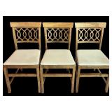 LL - Set of 3 Norquist Productions Cornet Wonderfold Vintage Wooden Folding Chairs