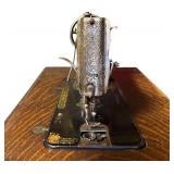 S - Vintage Singer Sewing Machine with Oak Treadle Table