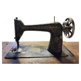 S - Vintage Singer Sewing Machine with Oak Treadle Table