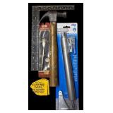 S - Lot of Assorted Hand Tools Including Clamps, Hammer, Caulking Gun, and Measuring Tools