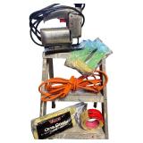 S - Lot of Hand Tools with Sander, Saw, Roller, Brushes, Face Shield, and Accessories