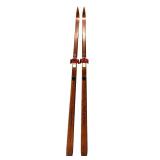 S - Rottefella Normark Vintage Wooden Skis and Poles Made in Norway