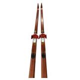 S - Rottefella Normark Vintage Wooden Skis and Poles Made in Norway
