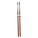 S - Rottefella Normark Vintage Wooden Skis and Poles Made in Norway