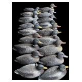 G - Lot of 18 Mallard Duck Decoys with Net Bag