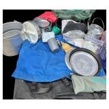 G - Vintage Camping Gear Set with Backpack, Cookware, Thermos, and Accessories