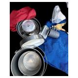 G - Vintage Camping Gear Set with Backpack, Cookware, Thermos, and Accessories