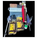 G - Vintage Fishing Equipment Collection with Cooler, Trailmaster Rods, Net, and Accessories