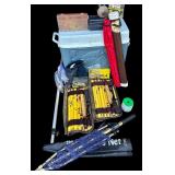 G - Vintage Fishing Equipment Collection with Cooler, Trailmaster Rods, Net, and Accessories