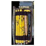 G - Vintage Fishing Equipment Collection with Cooler, Trailmaster Rods, Net, and Accessories