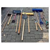 G - Collection of Outdoor Tools including Rakes, Shovels, Hoe and More