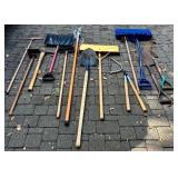 G - Collection of Outdoor Tools including Rakes, Shovels, Hoe and More
