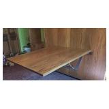 U - Vintage Murphy Bed Wall Unit with Built-In Lighting and Display Shelves