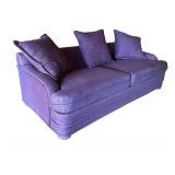 G - Purple Hide a Bed Sofa with 3 Pillows