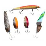 G - Collection of 5 Fishing Lures Assorted Styles