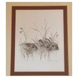 U - Mads Gerhard Framed Print of Hares