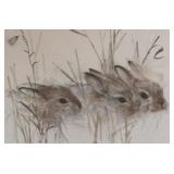 U - Mads Gerhard Framed Print of Hares
