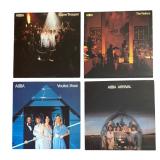 FR - Set of 4 ABBA Vinyl Record Albums: Voulez-Vous, Arrival, The Visitors, and Super Trouper