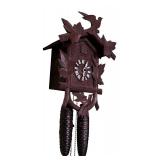 U - Vintage Carved Cuckoo Clock with Pinecone Weights