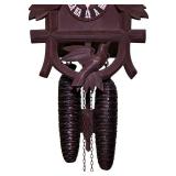 U - Vintage Carved Cuckoo Clock with Pinecone Weights