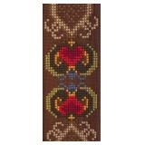 U - Vintage Needlepoint Bell Pull with Brass Hardware