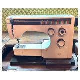 U - Vintage Viking Husqvarna Sewing Machine with Expandable Oak Sewing Table