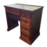 U - Vintage Viking Husqvarna Sewing Machine with Expandable Oak Sewing Table