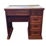 U - Vintage Viking Husqvarna Sewing Machine with Expandable Oak Sewing Table